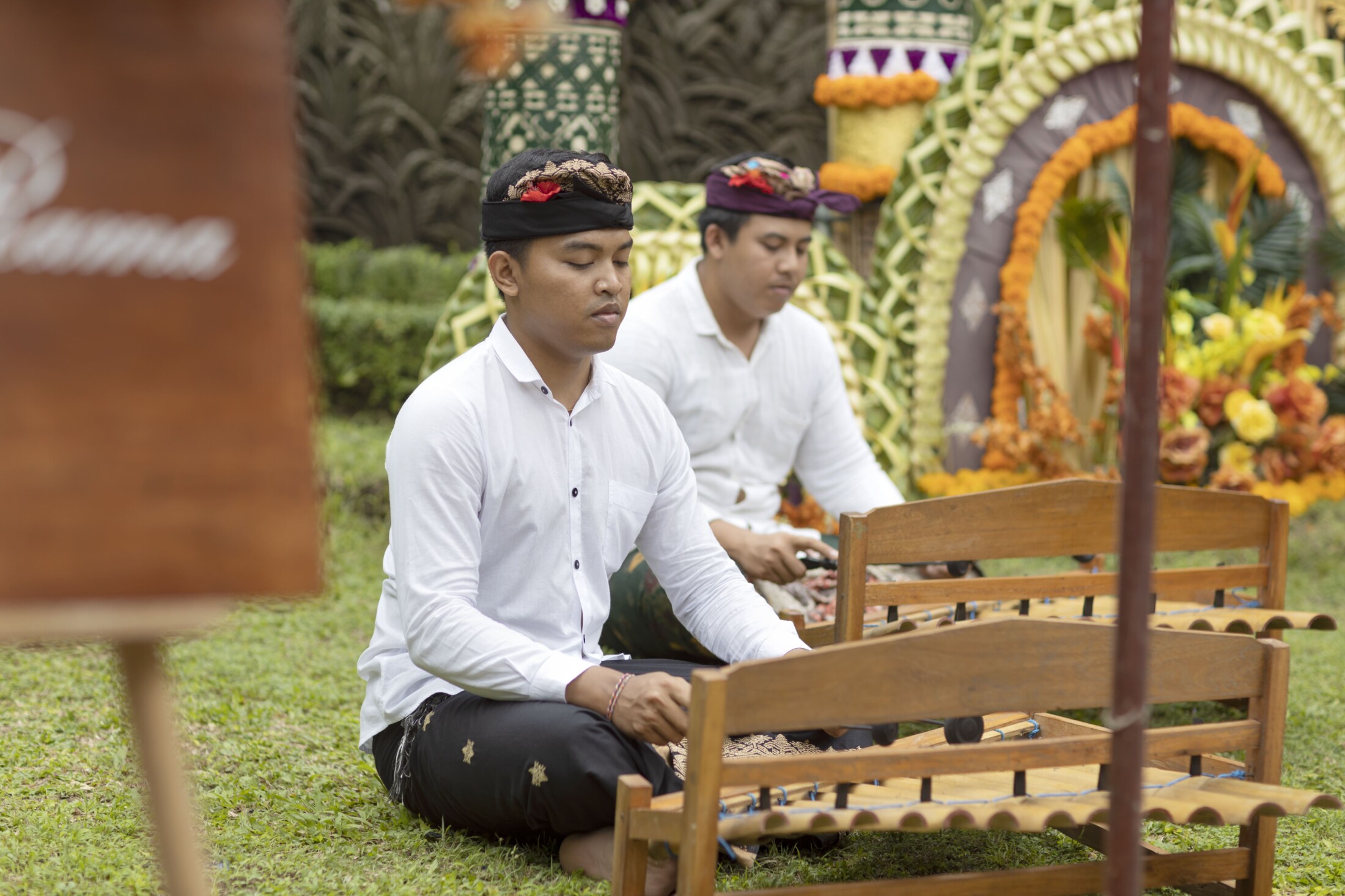Balinese ceremony setup